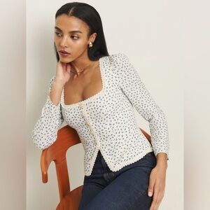 Reformation Nikky Top In Hanna, brand new, never worn, no flaws.